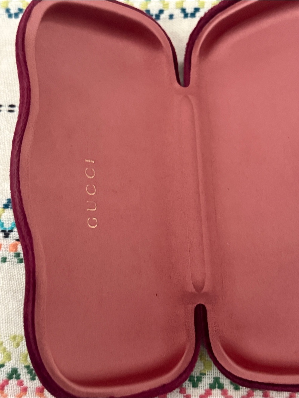 Gucci Sunglass Case in Raspberry Pink